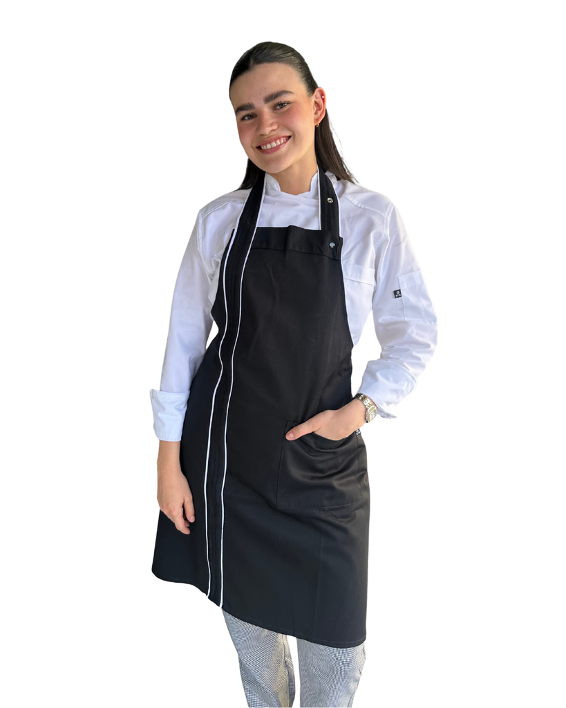 zittro Mandil delantal chef franja Negro. R92301-001 UNI