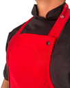 zittro Mandil delantal chef franja Rojo. R92302-660 UNI