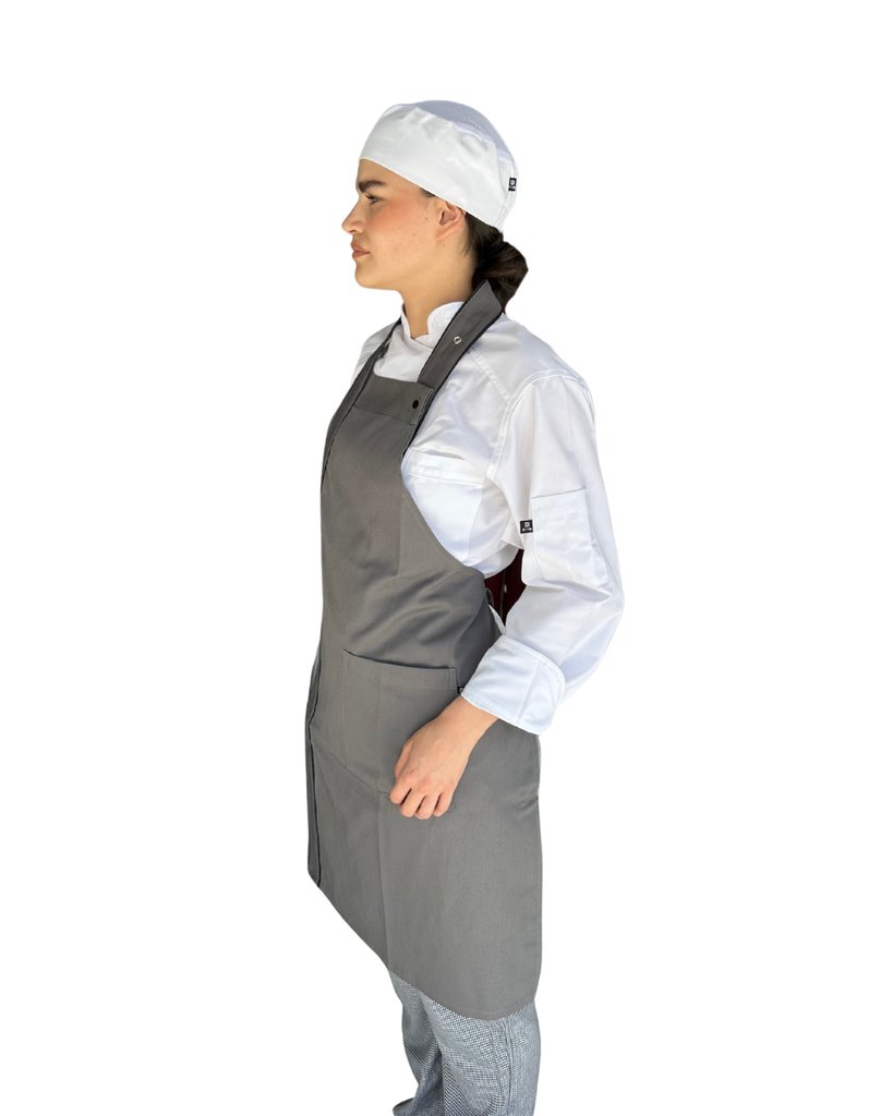 zittro Mandil delantal chef franja Gris Oxford. R920302-000 UNI