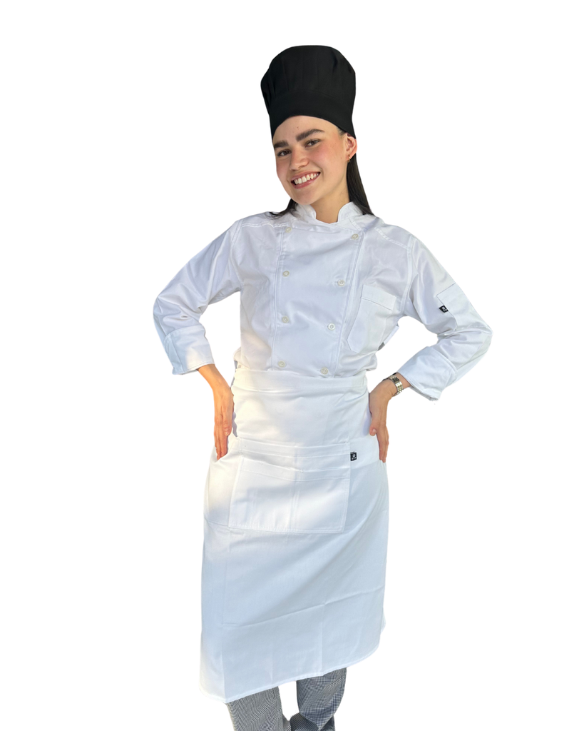 zittro Medio Mandil G Chef Unisex Blanco