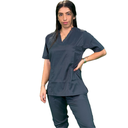 zittro Filipina Médica Stretch Mujer Gris Oxford