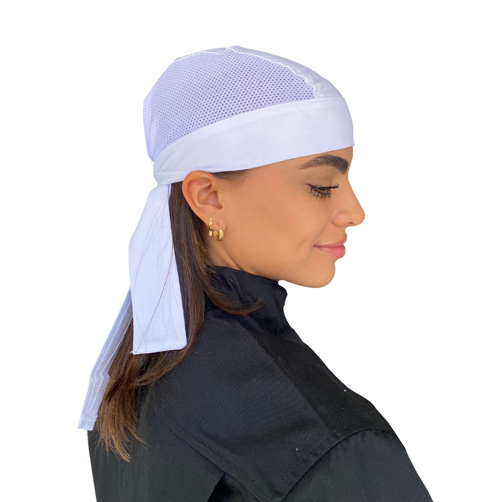 [R93303-100] zittro Bandana De Cocina Chef Blanco Unisex
