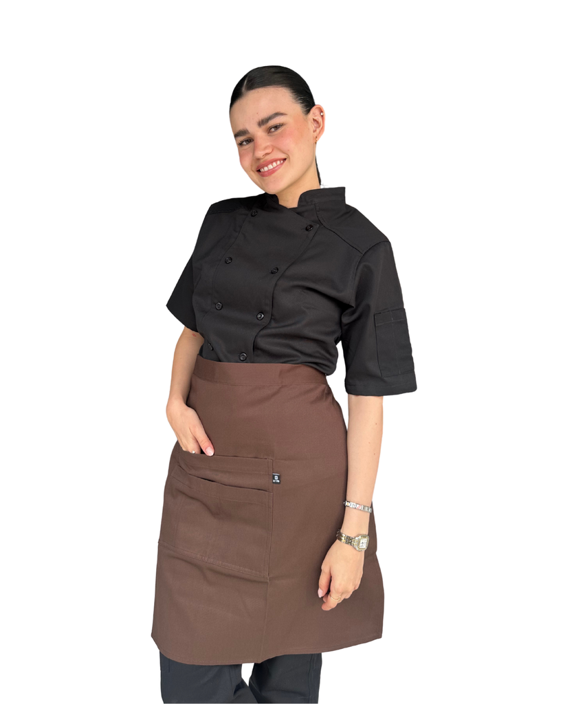 [R92351206 M] zittro Medio Mandil Delantal Chef Unisex Café Chocolate