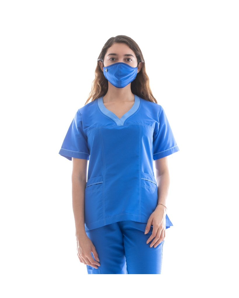 [M80201 441 ECH] zittro Filipina Médica Clororresistente Mujer Azul Rey (ECH)