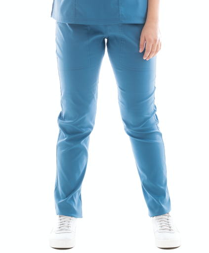 [M81202 443 ECH] zittro Pantalón Médico Stretch Recto Mujer Azul Medio (ECH)