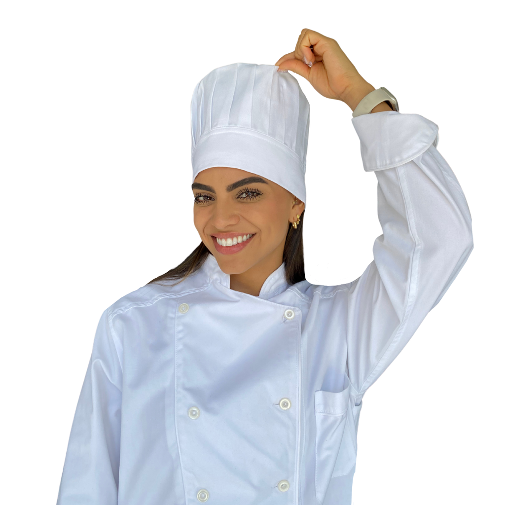 [R93301-100] zittro Gorro Pastelero Blanco Unisex